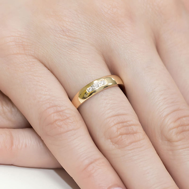 Inel Aur 9K cu Diamante Naturale 0.04 ct, imaginea 4 din 8