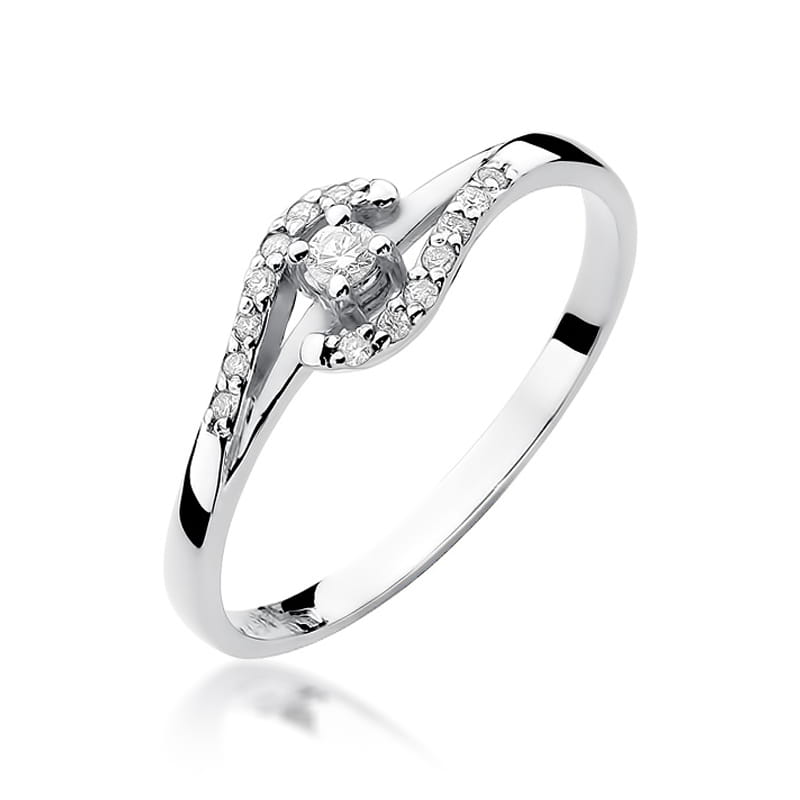 Inel Aur 9K cu Diamante Naturale 0.11 ct, imaginea 5 din 8