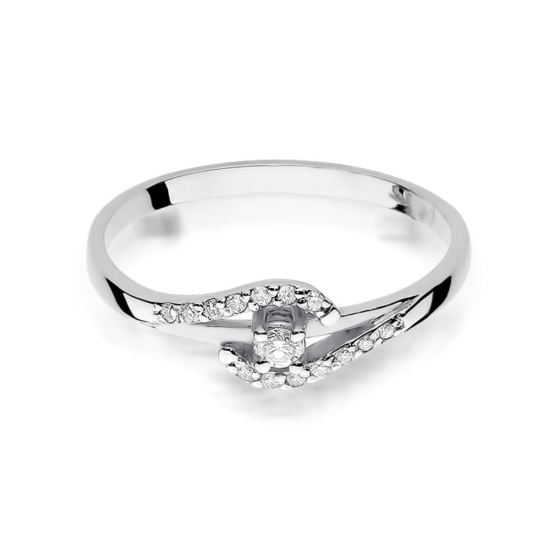 Inel Aur 9K cu Diamante Naturale 0.11 ct, imaginea 6 din 8