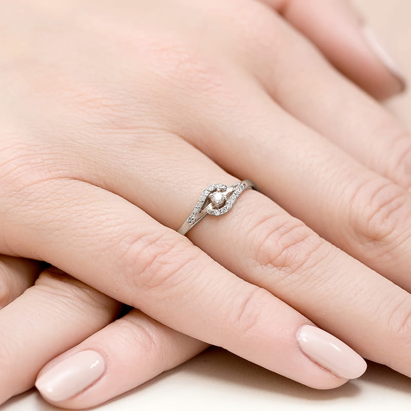 Inel Aur 9K cu Diamante Naturale 0.11 ct, imaginea 8 din 8