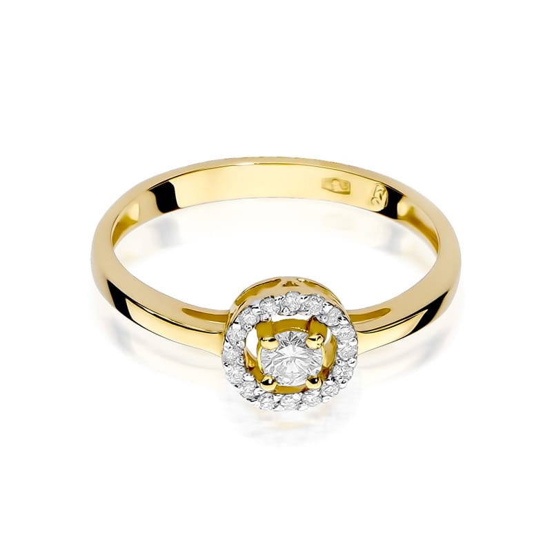 Inel Aur 9K cu Diamante Naturale 0.20 ct, imaginea 2 din 7