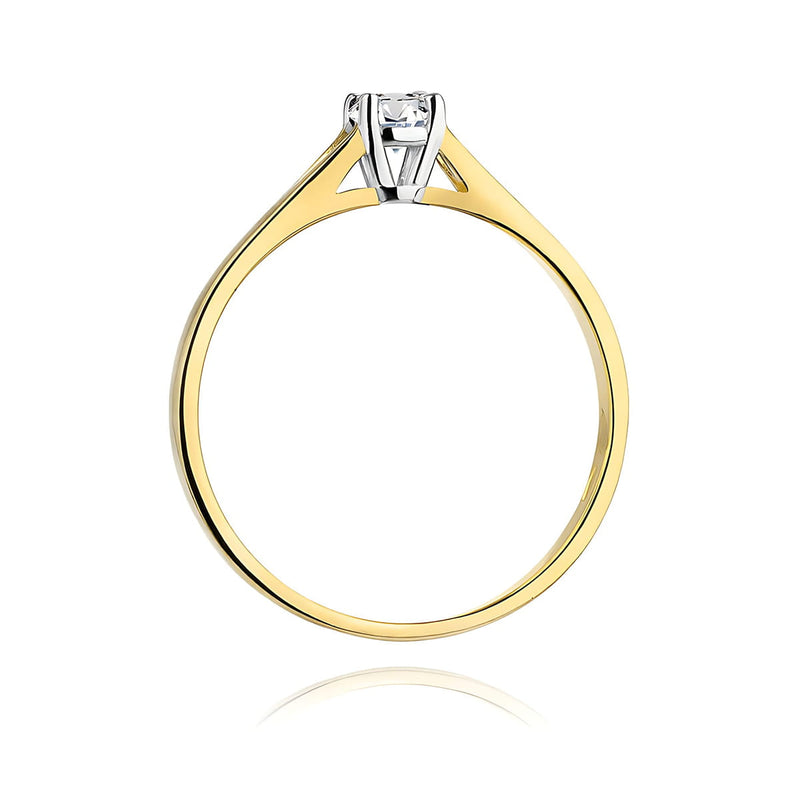 Inel Aur 9K cu Diamant Natural 0.20 ct, imaginea 3 din 8
