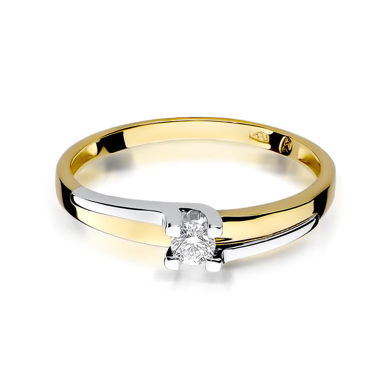 Inel Aur 9K cu Diamant Natural 0.12 ct, imaginea 2 din 8