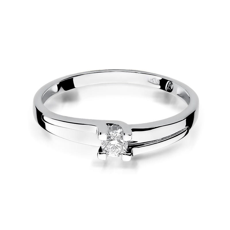 Inel Aur 9K cu Diamant Natural 0.12 ct, imaginea 6 din 8