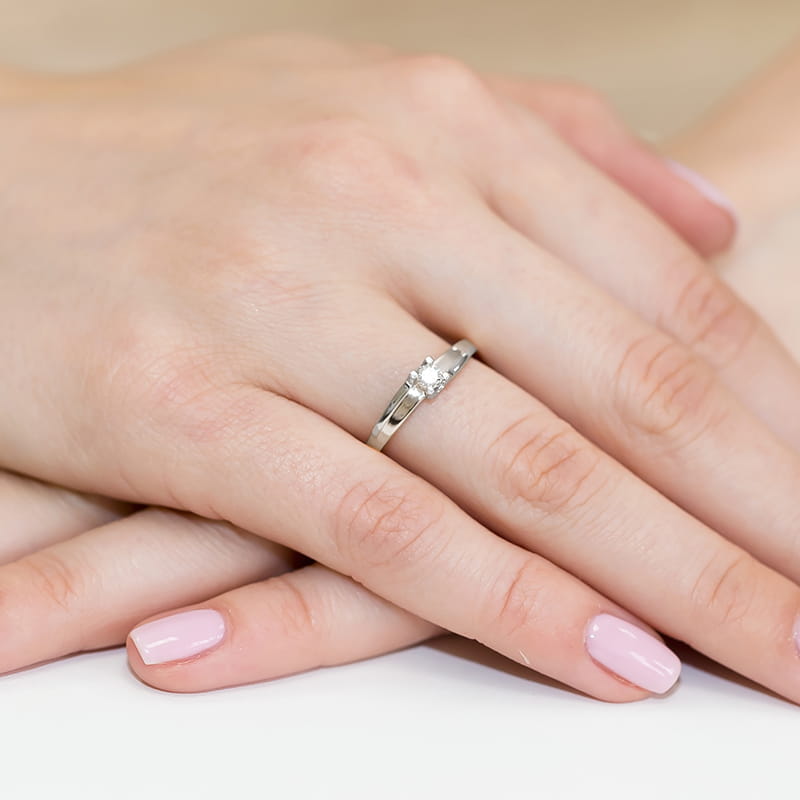 Inel Aur 9K cu Diamant Natural 0.12 ct, imaginea 8 din 8