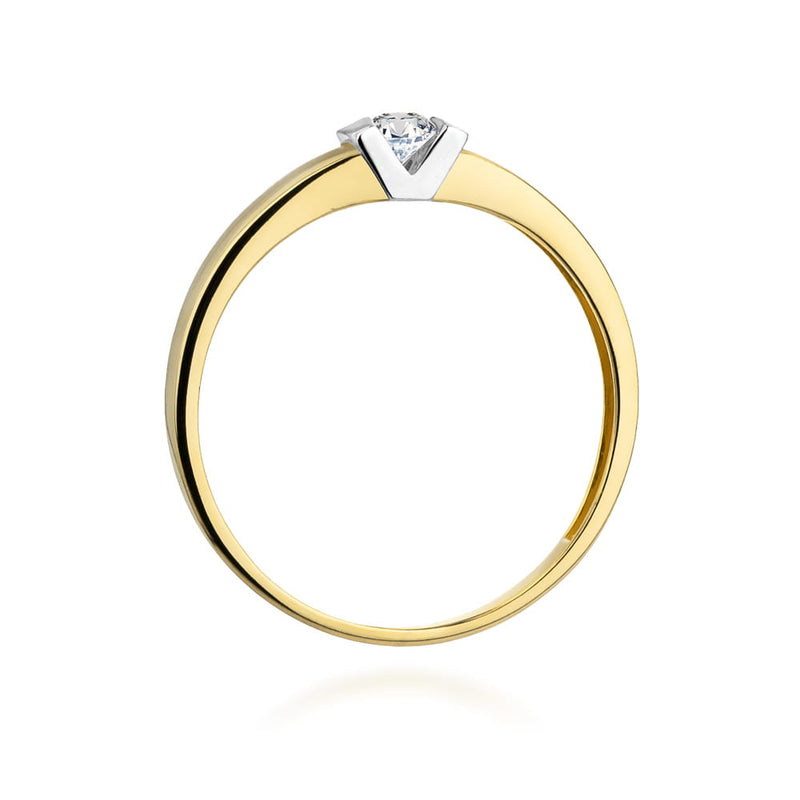 Inel Aur 9K cu Diamant Natural 0.10 ct, imaginea 3 din 8