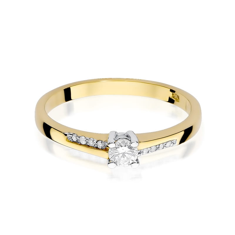 Inel Aur 9K cu Diamante Naturale 0.19 ct, imaginea 2 din 8