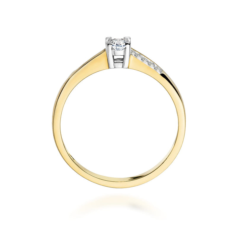 Inel Aur 9K cu Diamante Naturale 0.19 ct, imaginea 3 din 8