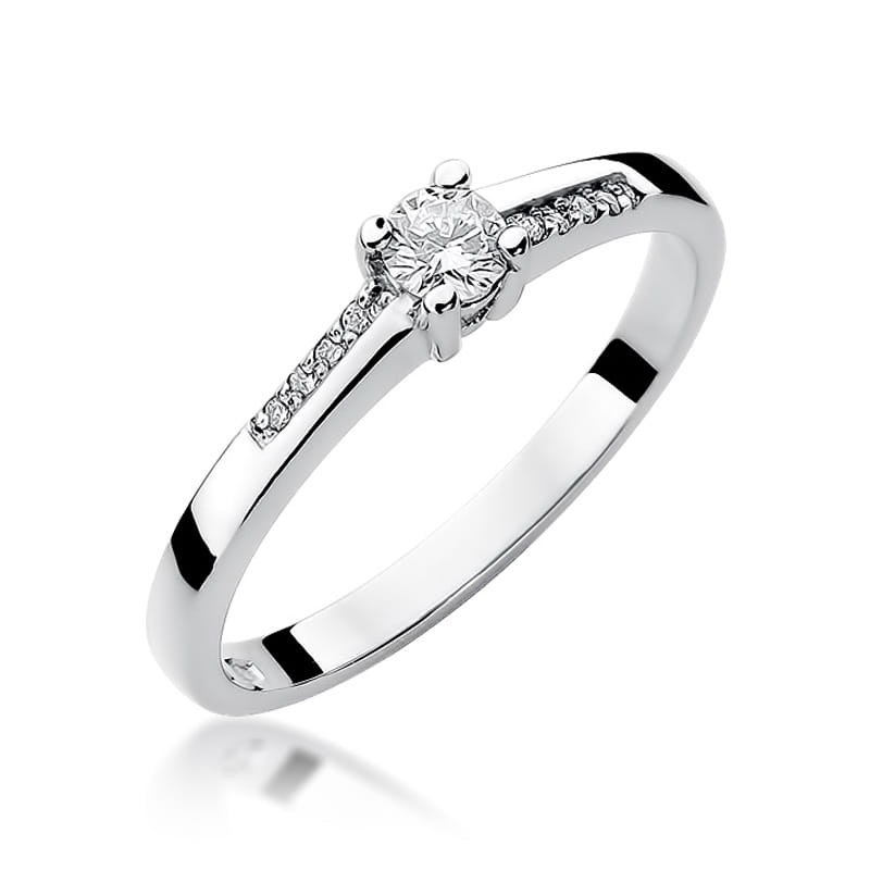 Inel Aur 9K cu Diamante Naturale 0.19 ct, imaginea 5 din 8