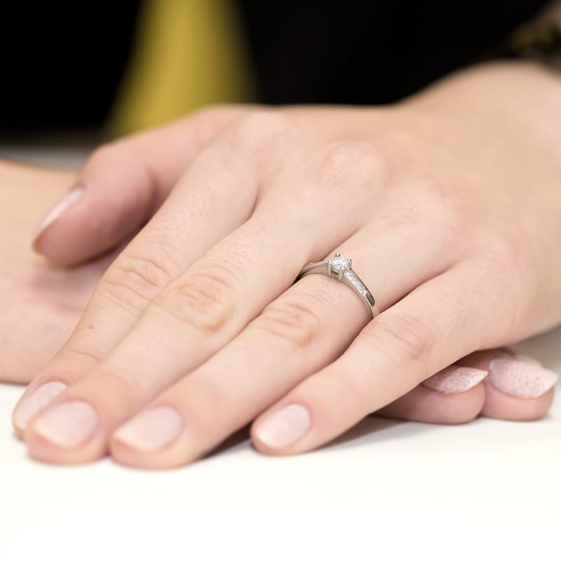 Inel Aur 9K cu Diamante Naturale 0.19 ct, imaginea 8 din 8