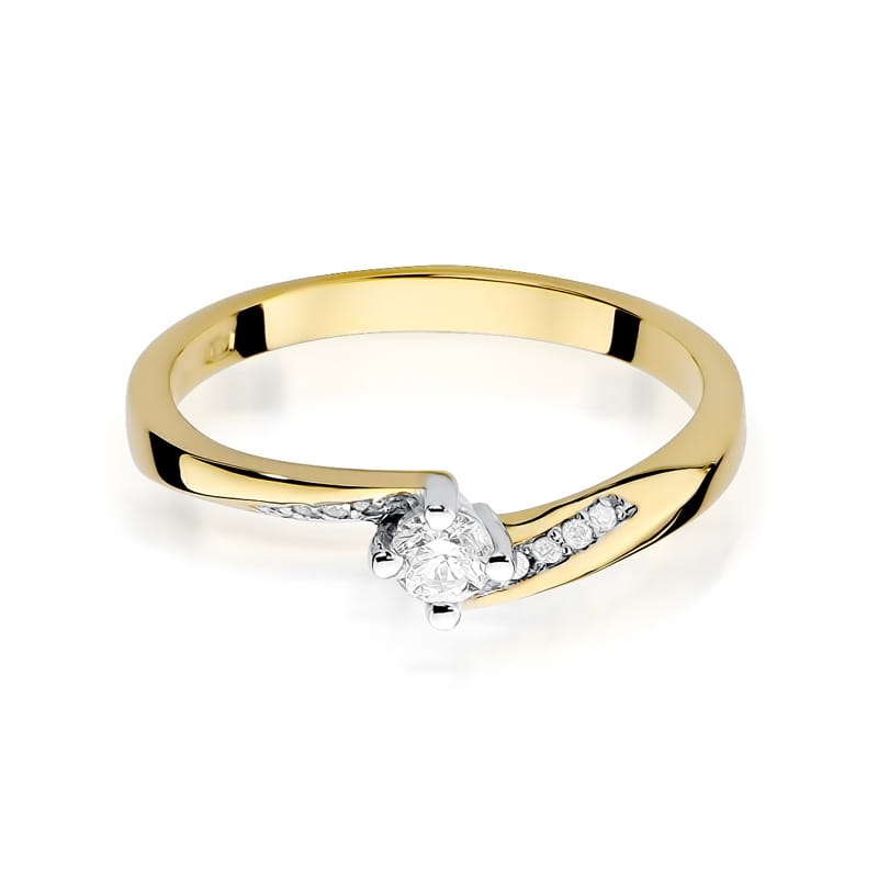 Inel Aur 9K cu Diamante Naturale 0.19 ct, imaginea 2 din 8