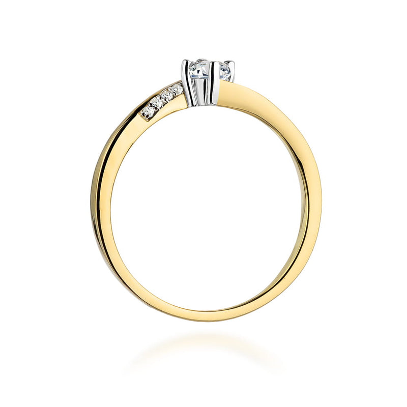 Inel Aur 9K cu Diamante Naturale 0.19 ct, imaginea 3 din 8