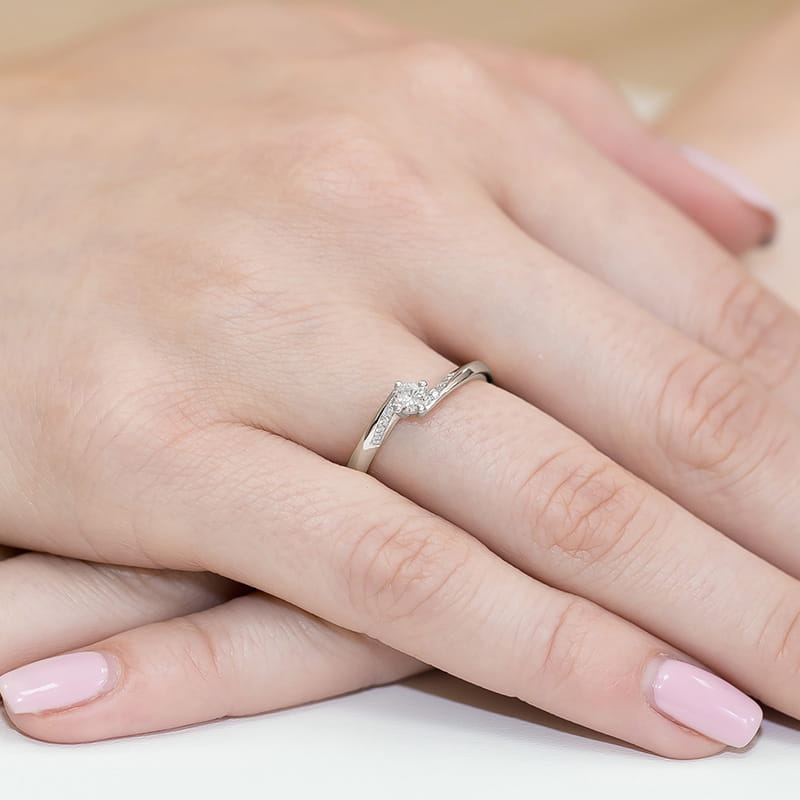 Inel Aur 9K cu Diamante Naturale 0.19 ct, imaginea 8 din 8