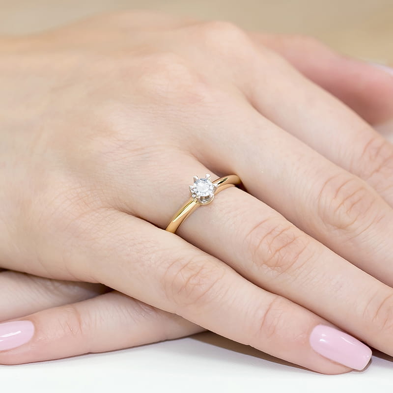 Inel Aur 9K cu Diamant Natural 0.30 ct, imaginea 4 din 10