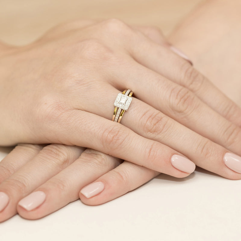 Inel Aur 9K cu Diamante Naturale 0.29 ct, imaginea 4 din 12