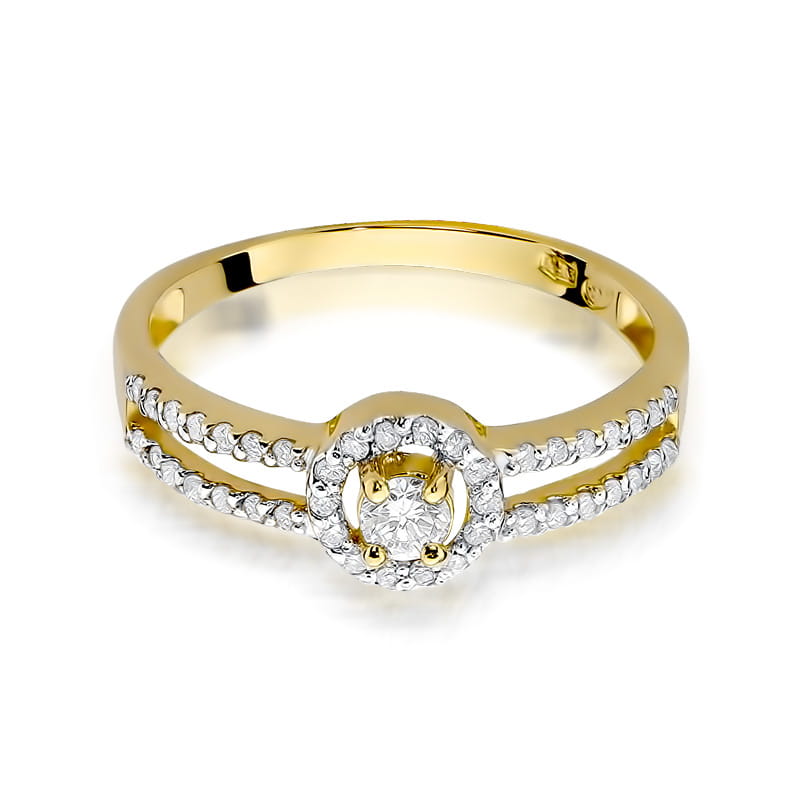 Inel Aur 9K cu Diamante Naturale 0.31 ct, imaginea 2 din 8