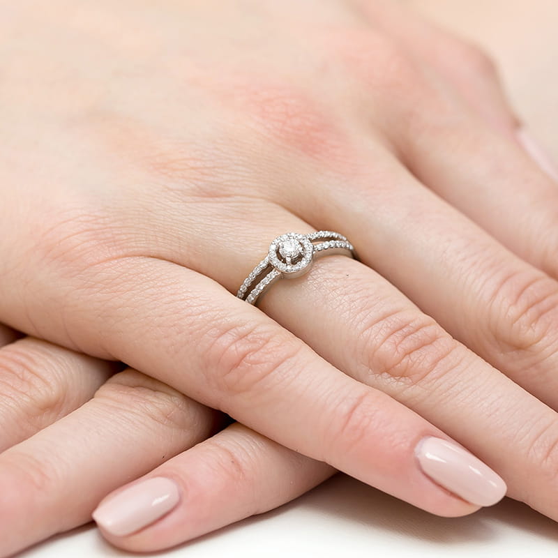 Inel Aur 9K cu Diamante Naturale 0.31 ct, imaginea 8 din 8