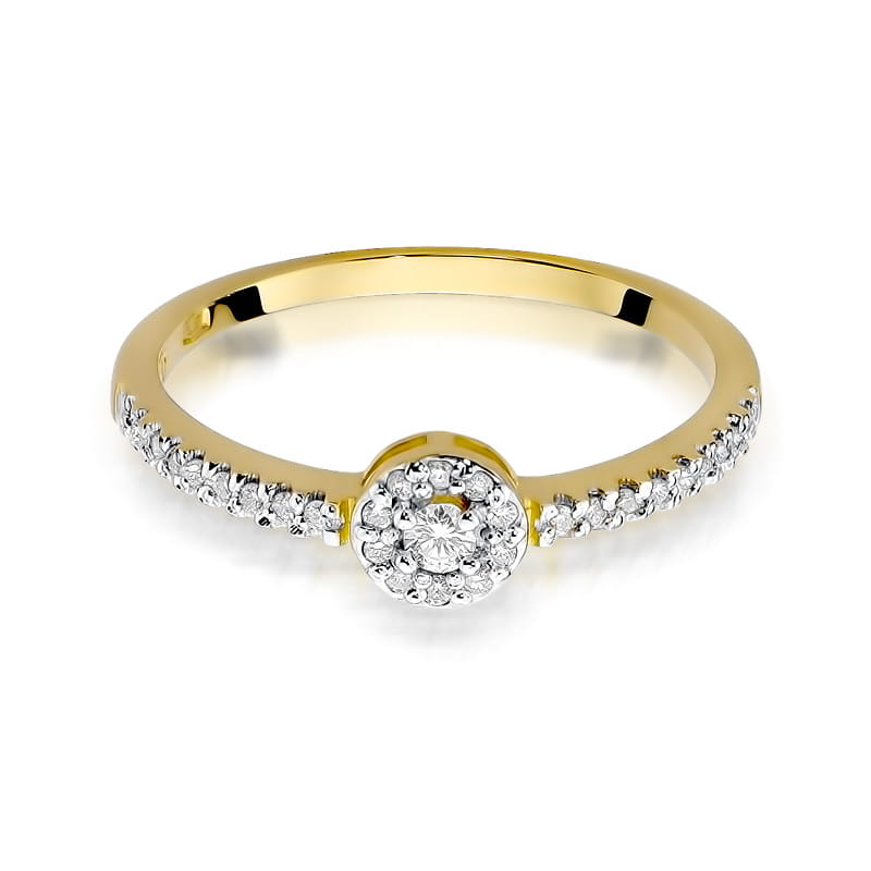 Inel Aur 9K cu Diamante Naturale 0.19 ct, imaginea 2 din 8