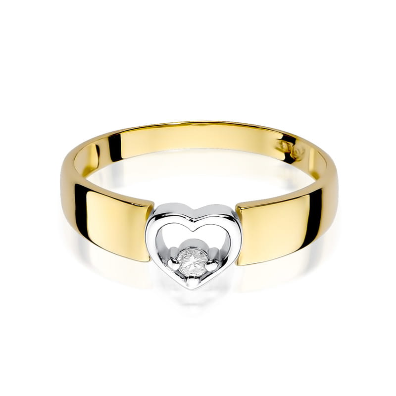 Inel Aur 9K cu Diamant Natural 0.04 ct, imaginea 2 din 8