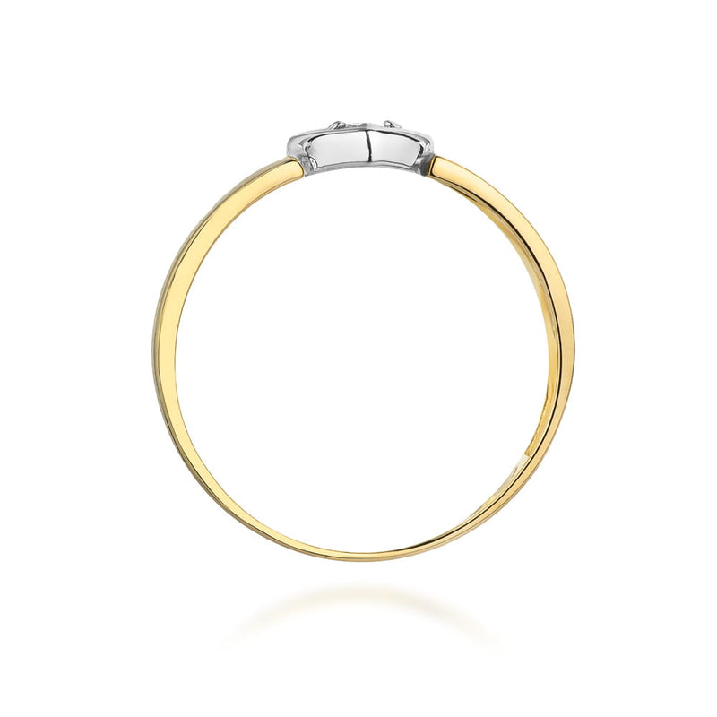 Inel Aur 9K cu Diamant Natural 0.04 ct, imaginea 3 din 8