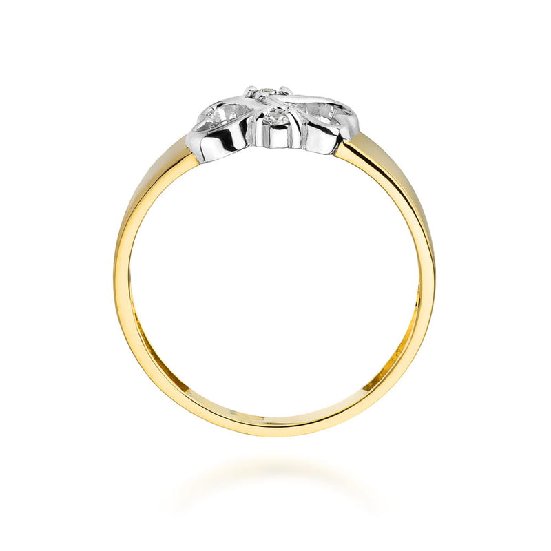 Inel Aur 9K cu Diamante Naturale 0.04 ct, imaginea 3 din 8