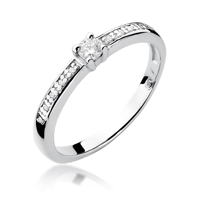 Inel Aur 9K cu Diamante Naturale 0.13 ct, imaginea 5 din 7
