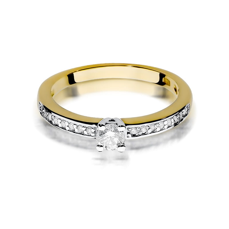 Inel Aur 9K cu Diamante Naturale 0.28 ct, imaginea 2 din 7