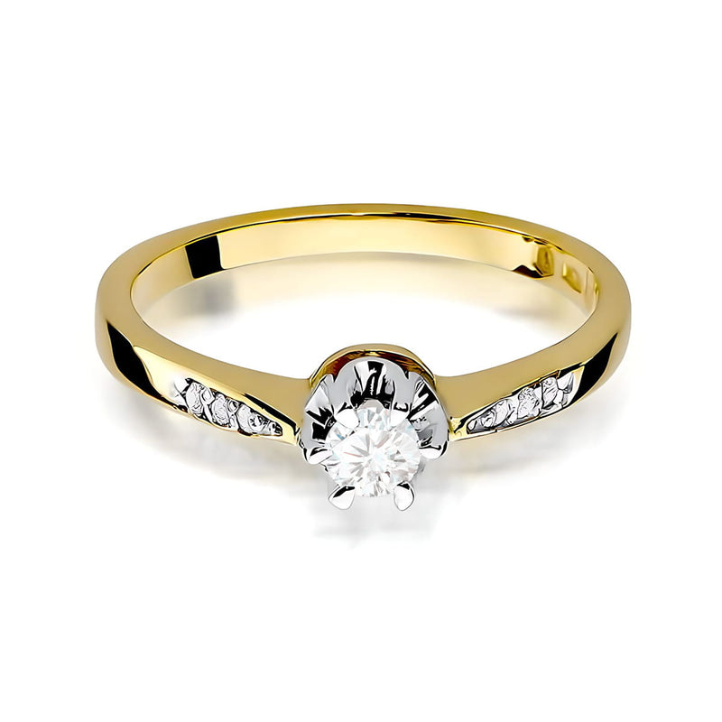 Inel Aur 9K cu Diamante Naturale 0.25 ct, imaginea 2 din 8