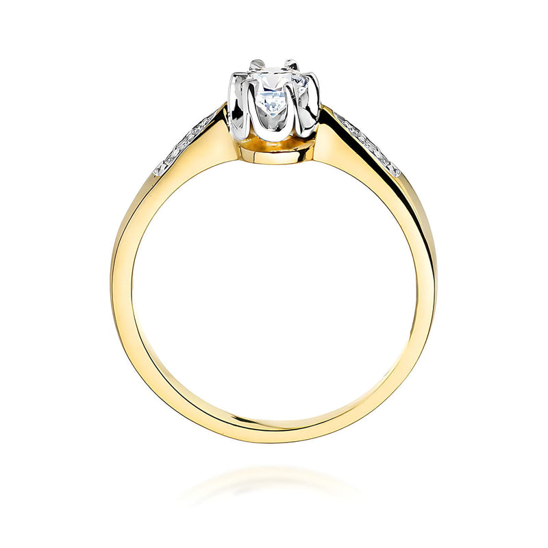 Inel Aur 9K cu Diamante Naturale 0.25 ct, imaginea 3 din 8