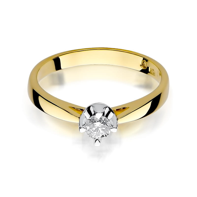 Inel Aur 9K cu Diamant Natural 0.20 ct, imaginea 2 din 12