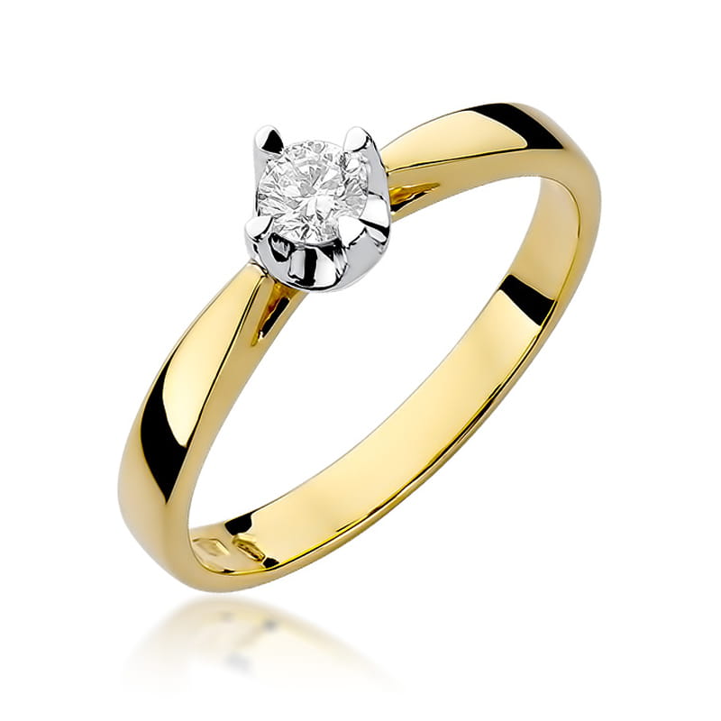 Inel Aur 9K cu Diamant Natural 0.20 ct, imaginea 5 din 12