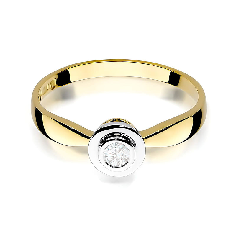 Inel Aur 9K cu Diamant Natural 0.10 ct, imaginea 2 din 8