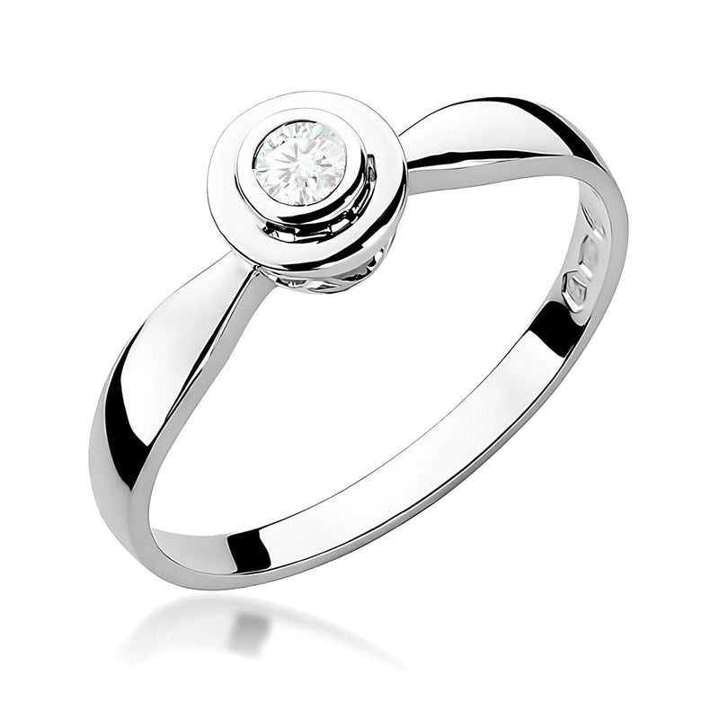 Inel Aur 9K cu Diamant Natural 0.10 ct, imaginea 5 din 8
