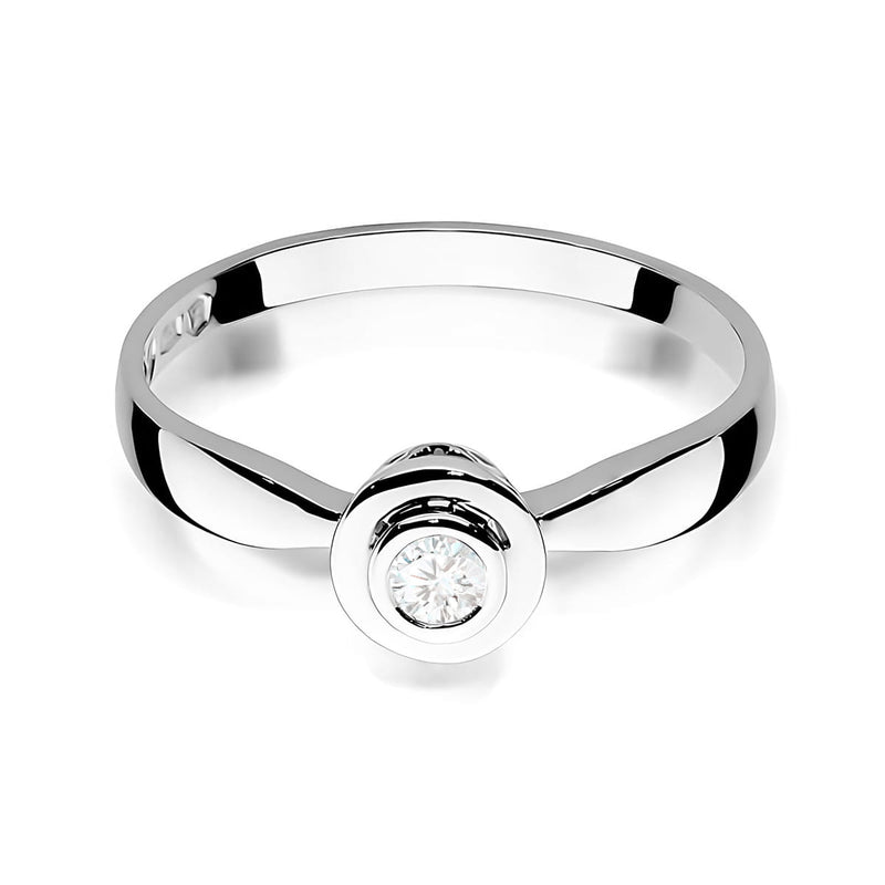 Inel Aur 9K cu Diamant Natural 0.10 ct, imaginea 6 din 8