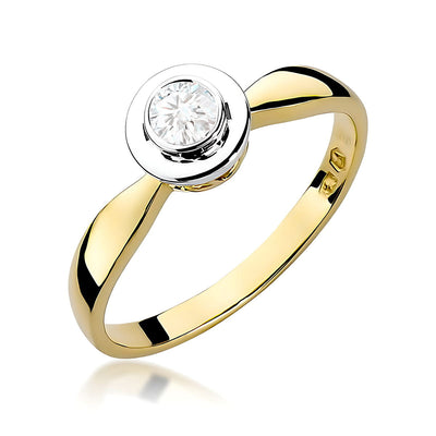 Inel Aur 9K cu Diamant Natural 0.20 ct