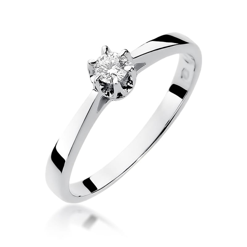 Inel Aur 9K cu Diamant Natural 0.12 ct, imaginea 5 din 7