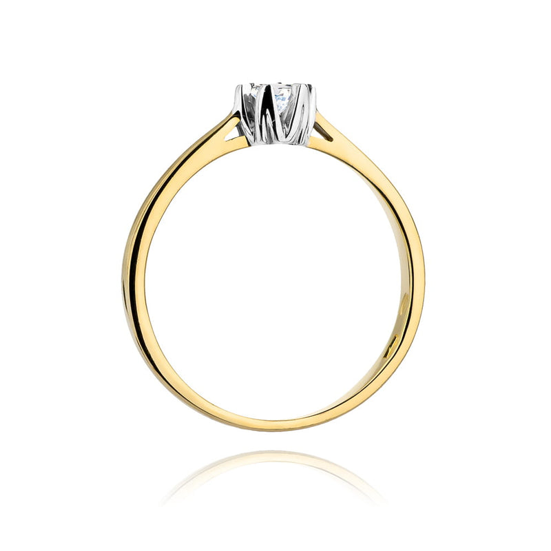 Inel Aur 9K cu Diamant Natural 0.12 ct, imaginea 3 din 7