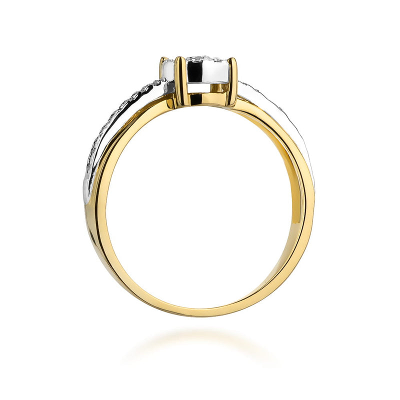 Inel Aur 9K cu Diamante Naturale 0.26 ct, imaginea 3 din 8