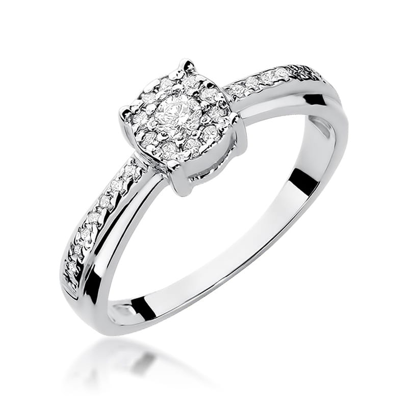 Inel Aur 9K cu Diamante Naturale 0.26 ct, imaginea 5 din 8