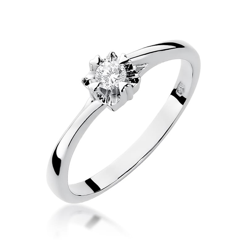 Inel Aur 9K cu Diamant Natural 0.10 ct, imaginea 5 din 8