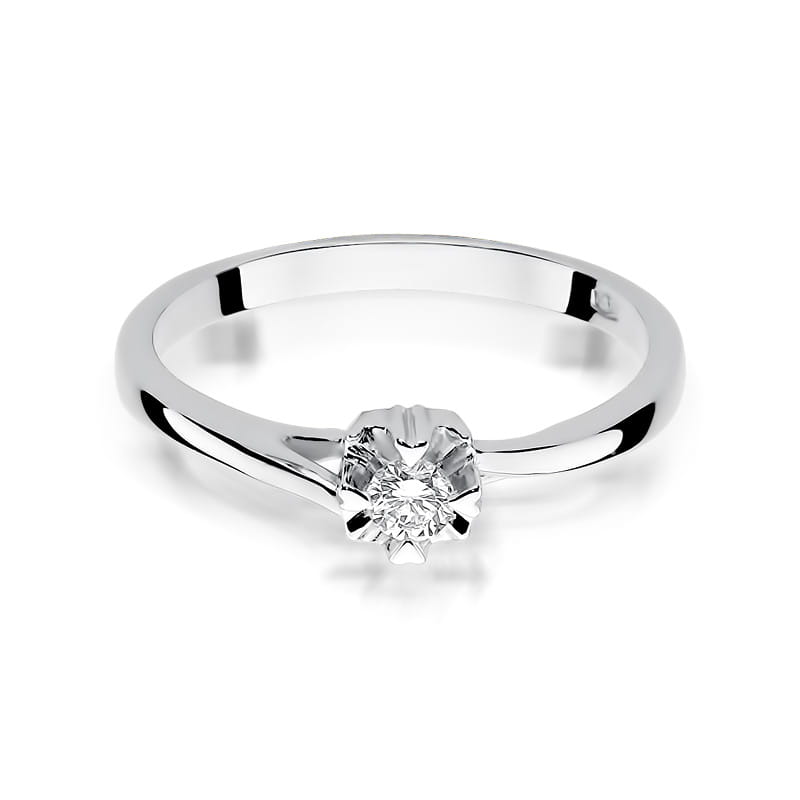 Inel Aur 9K cu Diamant Natural 0.10 ct, imaginea 6 din 8
