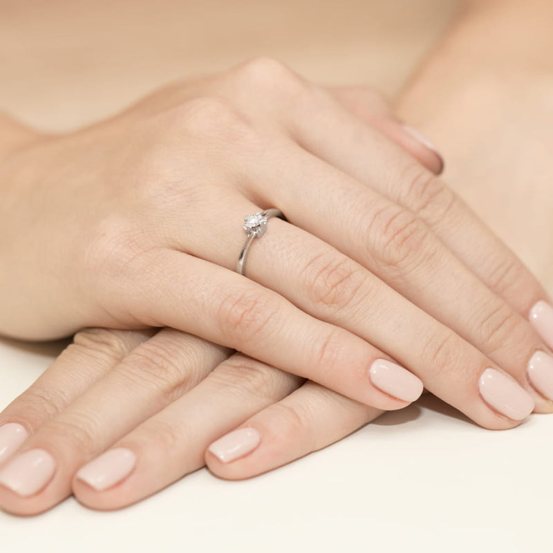 Inel Aur 9K cu Diamant Natural 0.10 ct, imaginea 8 din 8
