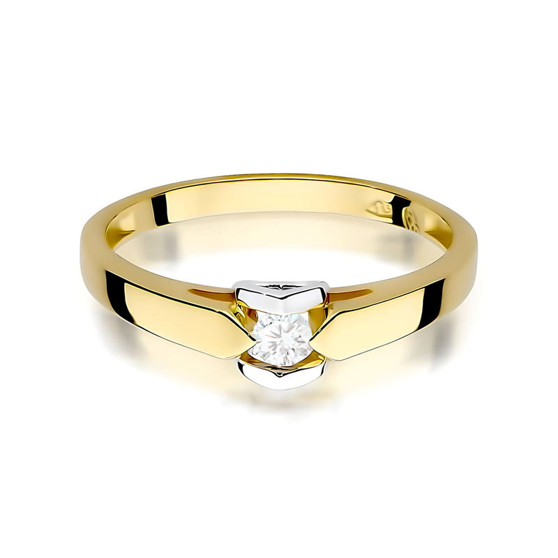 Inel Aur 9K cu Diamant Natural 0.04 ct, imaginea 2 din 8