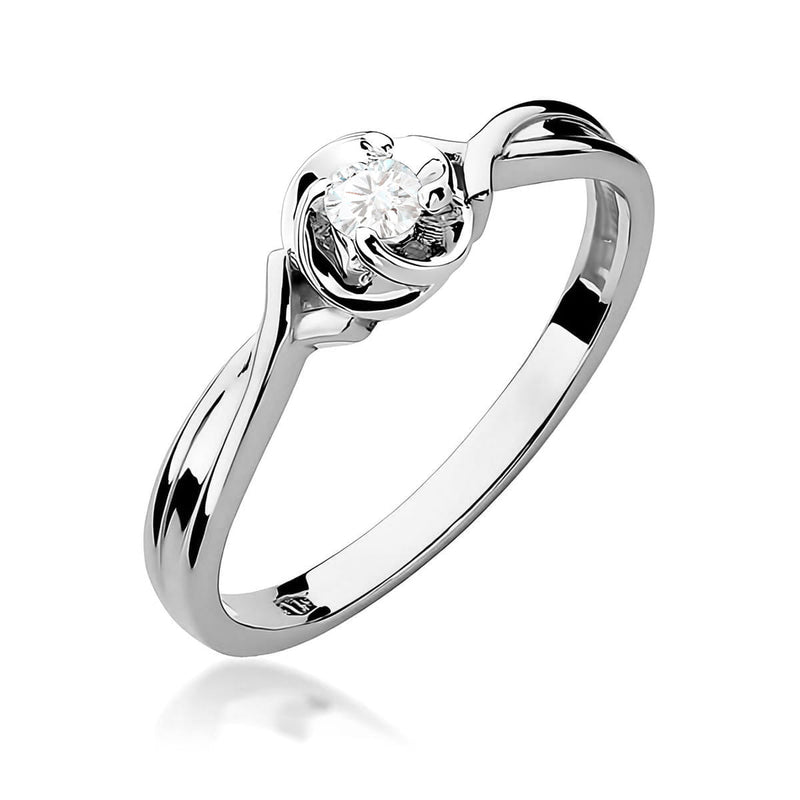 Inel Aur 9K cu Diamant Natural 0.10 ct, imaginea 5 din 8