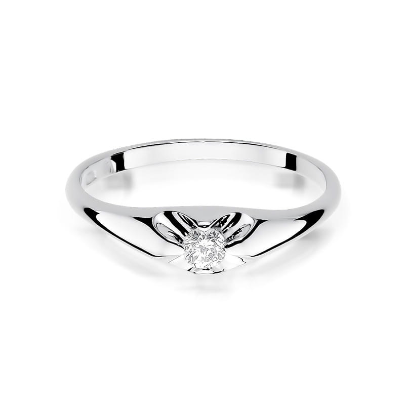 Inel Aur 9K cu Diamant Natural 0.10 ct, imaginea 6 din 8