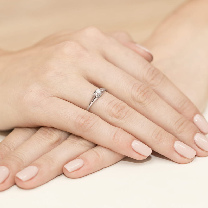 Inel Aur 9K cu Diamant Natural 0.10 ct, imaginea 8 din 8