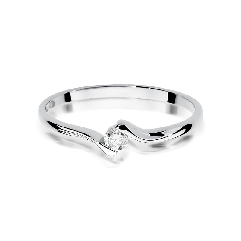 Inel Aur 9K cu Diamant Natural 0.09 ct, imaginea 6 din 8