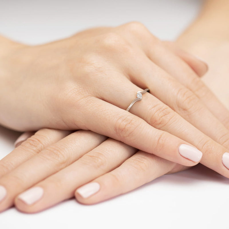 Inel Aur 9K cu Diamant Natural 0.09 ct, imaginea 8 din 8