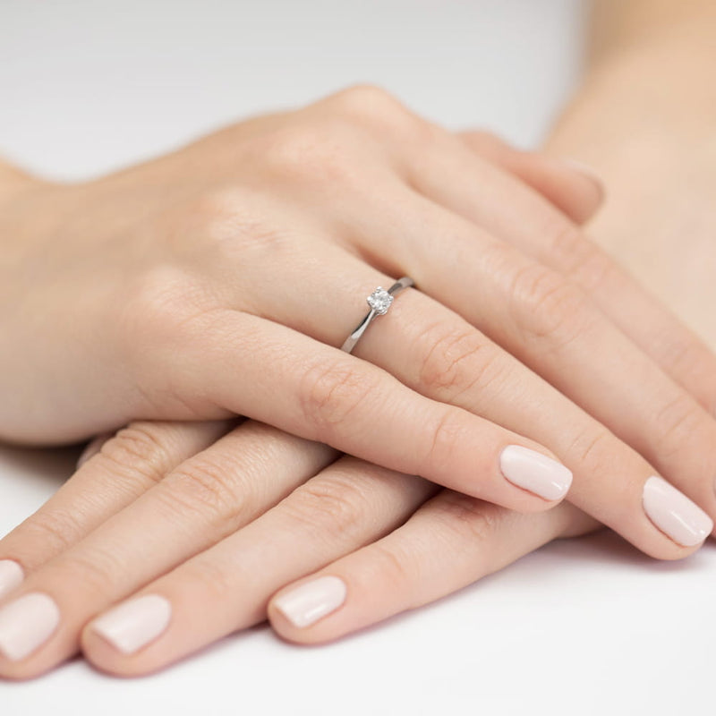 Inel Aur 9K cu Diamant Natural 0.15 ct, imaginea 8 din 8