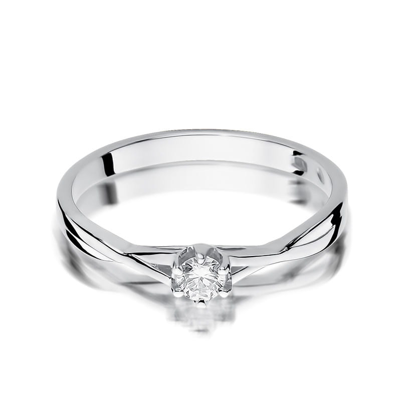 Inel Aur 9K cu Diamant Natural 0.12 ct, imaginea 6 din 8